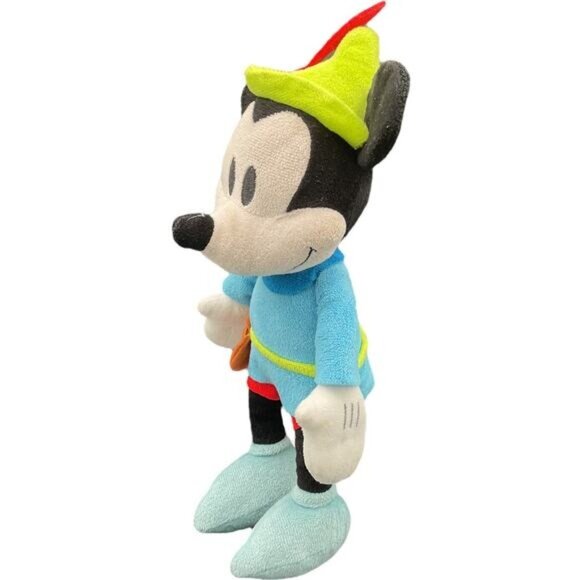 Disney Mickey Mouse Robin Hood Plush Stuffed Toy 11" With Hat & Tunic - Picture 3 of 4